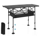 $80 ALPHA CAMP Folding Camping Table, Portable Rol