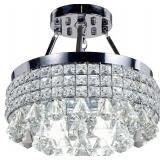 $80 Diamond Life 4-Light Chrome Finish Round Metal