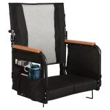 $72 Extra Wide Stadium Seats with Back Support, Bl