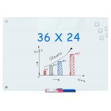 $66 maxtek Magnetic Glass Dry Erase White Board, 3