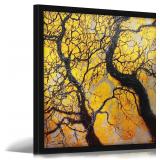 $200 MUSM Wall Art Tree of Life Black and Gold Abs