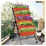 $78 Homdox 5-Tier Vertical Garden Bed with Lockabl