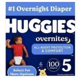 $79 Huggies Overnites Nighttime Diapers, Size 5 (2