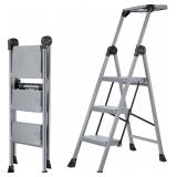 $60 XinSunho 3 Step Ladder, Foldable Step Stool La