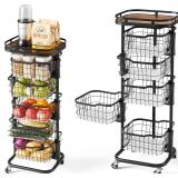 $59 5 Tier Kitchen Fruit Vegetable Storage Cart wi