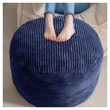 $60 HIGOGOGO Round Stuffed Pouf Ottoman, Corduroy