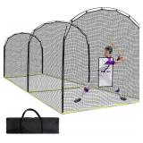 $260 Baseball Batting Cage Portable: 22x12x10 FT P