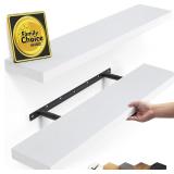 $36 BAYKA Floating Shelves Set of 2, 22.5 inch Rus