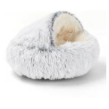 $30 Plush Fuzzy Pet Bed House, Soft Shag Dog Cat S