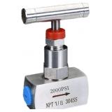 $19 Barstock Needle Valve, T-Pattern Straight, 304