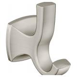 $26 Moen Voss Double Hook Brushed Nickel Towel Hoo