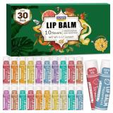 $9 AZEN 30 Pack Lip Balm, Natural Lip Balm Bulk, L