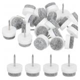 $7 uxcell Nail-on Furniture Sliders, 24Pcs Nail-on