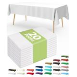 $18 Pureegg Plastic Table Cloth Disposable 20 Pack