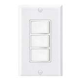 $9 BAOMAIN Triple Rocker Switch with Wall Plate 15
