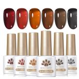 $9 Born Pretty Jelly Gel Polish Fall Winter Brown