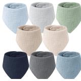 $18 MairMore 8-Pack Muslin Baby Bandana Drool Bibs