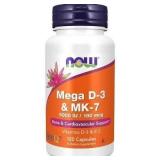 $46 Mega D-3 & MK-7 by Now Foods - 120 VegCap
