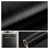 $10 Livelynine Brushed Black Peel and Stick Wallpa