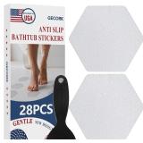 $8 Gecork 28 PCS Shower Floor Non Slip Stickers wi