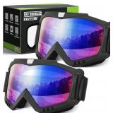 $13 Ski Goggles Men Women, 2 Pack Snowboard Goggle