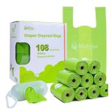$12 USBOO Disposable Diaper Bags, OXO-Biodegradabl