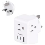 $8 US to UK Ireland Travel Plug Adapter, Type G Po