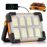 $14 120W Solar Rechargeable Work Light, 144 LED 10
