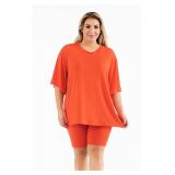 $16 SZ 2XL- ORANGE Capella Pluz Size Loose Top T S