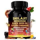 $22 Organic Himalayan Shilajit Capsules with Black