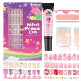 $16 130 Pieces Press on Nails for Kids, EBANKU 5 P