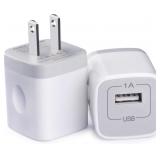 $7 5W USB Charger Block,5V 1A Power Adapter,2Pack