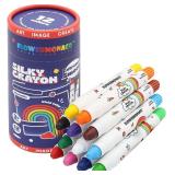 $19 Lebze 12 Colors Toddler Crayons, Non Toxic Sil