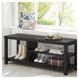 $113 EXCEFUR Shoe Bench, Rustic Wooden Storage Ben