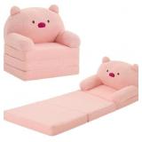 MOONBEEKI Comfy Toddler Chair, Kids Couch Fold Out