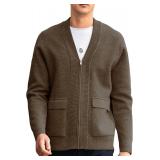 $30 SZ M-New Sweater V-Neck Solid Color Cardigan S