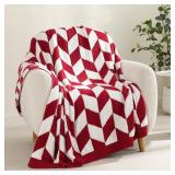 $18 Snuggle Sac Christmas Red Blankets for Bed, Su