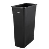 $40 Winco Slender Trash Can, 23-Gallon, Black | Gr