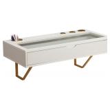 $120 ALIMORDEN Floating Shelf with Drawer, Wall Mo