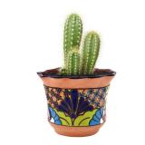 $59 8 in. Talavera Flower Top Ceramic Pot Planter