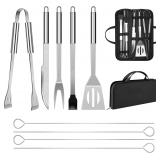 $18 BBQ Utensil Set Stainless Steel Professional B