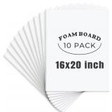 $33 AUEAR, 10 Pack 16x20 White Foam Boards, Foam C