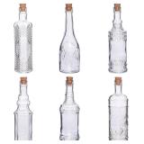 $22 Glass Bottle with Cork,6 Pack Vintage Decorati