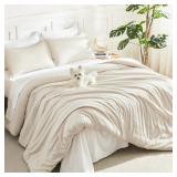 $30 Litanika KING Comforter Set Beige, 2 Pieces Ex