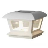 $32 Solar Matte White LED 4 x 4 and 6 x 6 Deck Pos