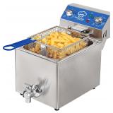 $219 TOPKITCH 6.3Qt Electric Fryer with Oil Drain,