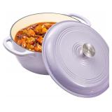 $40 Vivicreate 6 Quart Enameled Cast Iron Dutch Ov