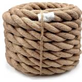 $50 Natural Jute Rope 1-3/16 Inch x 50 FT (30mm)