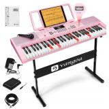 $100 Vangoa Pink Beginner Electric Piano Keyboard