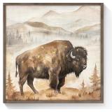 $100 SunFlax Large Cow Wooden Wall Art: Brown High